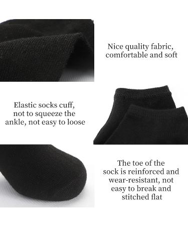 KEREDA Kids Ankle Socks - 15 Pairs Boys Girls Half Cushion Low Cut Athletic Socks | Black | 9-12 Years - Buy Online on GoSupps.com
