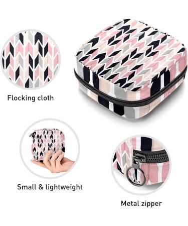 Anna Cowper Geometry Pink Women's Bandage Storage Bag - Portable Menstrual Cup Holder & Nursing Pad Pockets | Ideal for Teens & Women - Buy Online on GoSupps.com