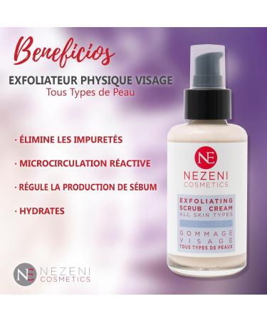 Nezeni Physical Facial Scrub for Normal Oily and Combination Skin 100 ml | Exfoliates Cleanses and Reactivates Circulation | 11 Active Ingredients | Vegan | LOW IN PRESERVATIVES - Buy Online on GoSupps.com