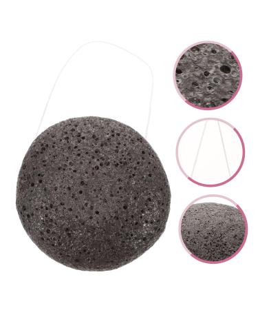 Buy Hemoton Konjac Face Wash Puff - Exfoliating Sponge | Black Makeup Remover Pad | International Shipping Available - Buy Online on GoSupps.com