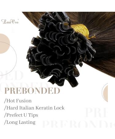 Buy Laavoo Balayage Real Hair Extensions - Brown Blonde Ombre U-Tip 50g 45cm for Stunning Volume & Style - Buy Online on GoSupps.com