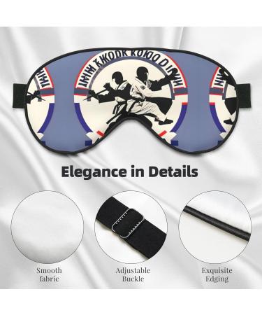 Taekwondo Design Eye Mask | Unisex Soft Light-Blocking Sleeping Mask - Comfortable Black - Buy Online on GoSupps.com