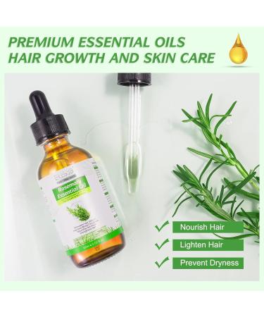 Rosemary Oil for Hair Growth & Skin Care -60ml 100% Pure Rosemary Essential Oil for Eyebrow and Eyelash Nourishes The Scalp Stimulates Hair Growth for Men Women - Buy Online on GoSupps.com