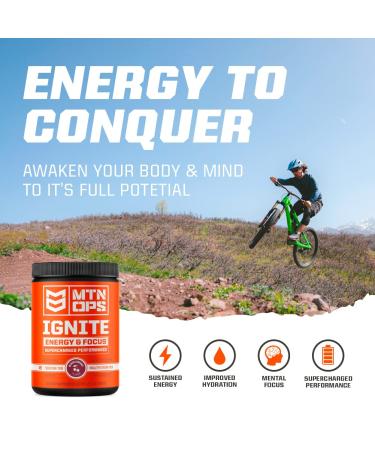 MTN OPS Ignite Energy Drink Mix - Blue Raspberry Lemonade, 45-Serving Tub | Pack of 1 - Buy Online on GoSupps.com