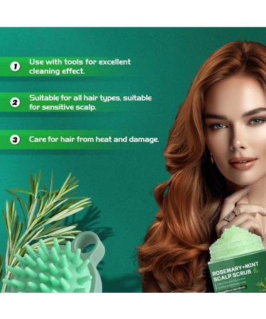 gifyym Rosemary Clarifying Hair Scrub for Buildup Removal Hair with silicone massager for women Promote for prone greasy and dry itchy 100g - Buy Online on GoSupps.com