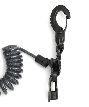 Calissa Offshore Kayak & Spearfishing Stainless Steel Fish Stringer Clip + 36 Steel Core Lanyard+Speargun Spear Fishing Freedive Freediving Scuba Dive Diving Large Holder Black - Regular - Buy Online on GoSupps.com