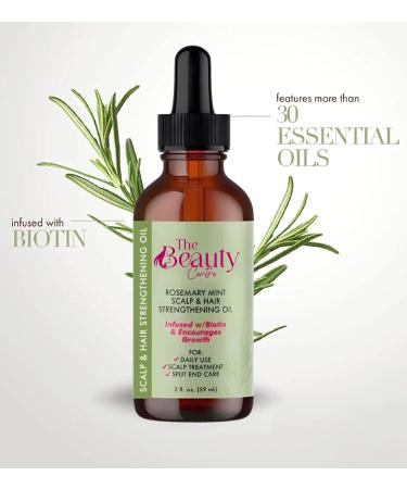 Hair and Scalp Rosemary Oil by The Beauty Centre | Strengthening & Nourishing Biotin Infused Oil | Natural Growth Serum For Eyebrow Hair Growth 100% Natural | For Damaged Hair | 2oz 60ml - Buy Online on GoSupps.com