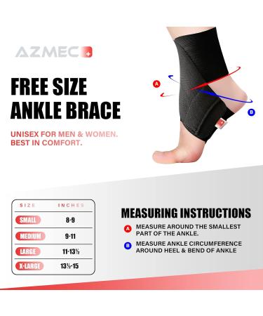 Ankle Brace for Sprained Ankle - Adjustable Wrap for Pain Relief Swelling & Inflammation | Unisex - Large Size - Buy Online on GoSupps.com