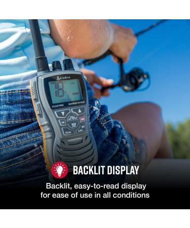 Cobra MR HH350 FLT Handheld Floating VHF Radio - 6W, Submersible, Noise-Canceling Mic, Backlit LCD, NOAA Weather, Memory Scan - Grey - Buy Online on GoSupps.com