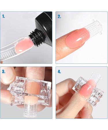ZXCHOME Clear Nail Tips Clips Clear Polygel Nail Tip Clips Nail Pinch Clips Extension Pliers - Buy Online on GoSupps.com