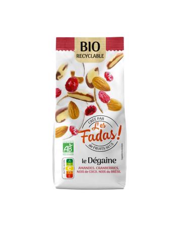 Dried Fruit FADAS - Organic Le Dégaine Mix 145 g - Almonds, Cranberries, Coconut & Brazil Nuts - Aperitif & Snacking Mix - Organic - Healthy Snack, Aperitif