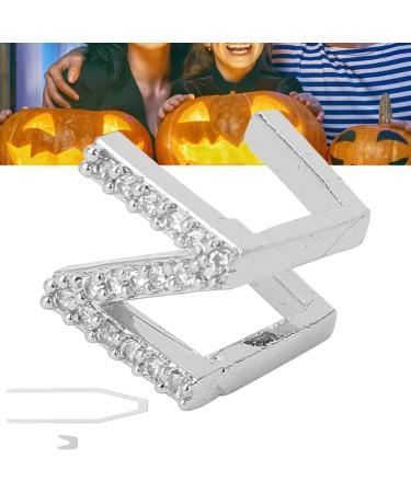 Capital Letter Shaped Hip Hop Tooth Halloween Hip Hop Decoration Teeth Brace Accessory (Silver Color) N Silver Color - Buy Online on GoSupps.com