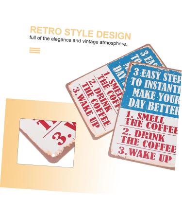 Zerodeko 8 Pcs Coffee Decoration Painting Retro Signs Vintage Archery Targets for Backyard Coffee Bar Sign Home Decor Retro Style Hanging Painting Iron Household Decorative Paintings As Shownx4pcs 30x20cmx4pcs - Buy Online on GoSupps.com