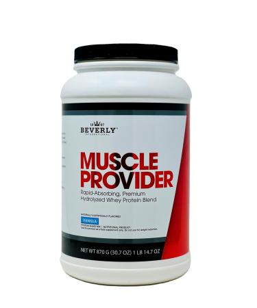 Beverly International Muscle Provider 28 Servings Vanilla. Super-Fast-Absorbing Whey Protein Powder for Recovery Lean Muscle. Fills Your Muscles not Your Stomach. Tastes Like Ice Cream