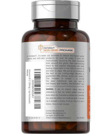 Horb ach Vitamin B-2 100mg | 180 Capsules | Non-GMO & Gluten Free Supplement | Vitamin B2 Riboflavin 180 Count (Pack of 1) - Buy Online on GoSupps.com