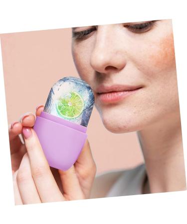Buy Silicone Face Ice Roller Tray - Facial Massager & Skin Care Tool 11.5x7cm - Purple - Shop Internationally - Buy Online on GoSupps.com