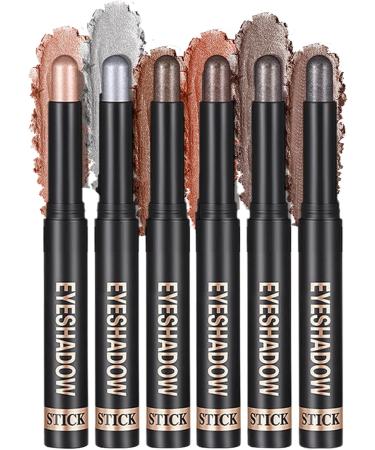 Eyeshadow Sticks 6 Pieces Cream Eyeshadow Sticks and Glitter Dirtresistant Makeup Sticks for Women for Different Occasions Such as Birthday Date Party Wedding - Buy Online on GoSupps.com