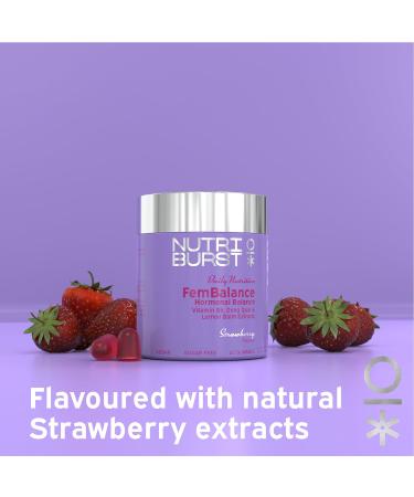 Nutriburst - FemBalance Hormone Balance for Women - Vitamin B6 Lemon Balm + Dong Quai - Regulate Hormones Support Nervous System + Reduce Tiredness - 60 Gummies 1 Month Supply - Suitable for Vegans 60 Count (Pack of 1) Fembalance - Hormone Support - Buy Online on GoSupps.com