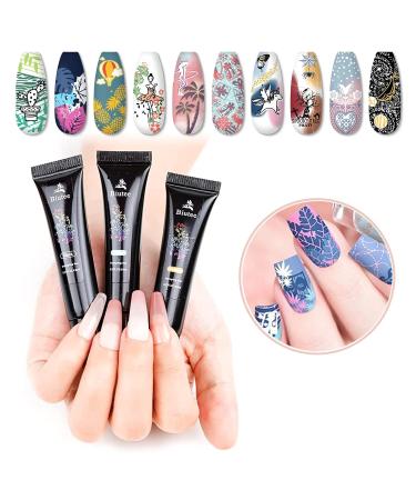 Premium Bute Nail Stamping Set - 12 Templates & 8 Gel Colors for Stunning Nail Art - UV Stamping Gel Included - Buy Online on GoSupps.com