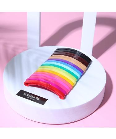 Aurora Pin Hair Barrettes Clips Set - 18 Colored Pieces - Medium Plastic Dome Styling Accessories for Girls & Women - Made in Korea - Buy Online on GoSupps.com