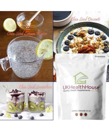 Organic Chia Seeds 100g - Natural Source of Omega 3 & Fiber for Weight Loss - Buy Online on GoSupps.com