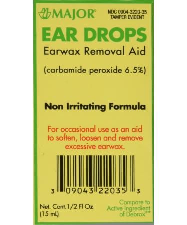 Ear Drops Earwax Removal Aid - 0.5 fl oz by Major Compare to Debrox
