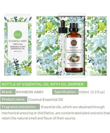 Coconut Essential Oil (100ML) 100% Pure Natural Organic Coconut Oil for Diffuser Massage Skin Care Yoga - Buy Online on GoSupps.com