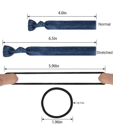 79Style 60Pcs No Crease Elastic Hair Ties - Colorful Ouchless Ribbon & Black Ponytail Holders for Women & Girls - Buy Online on GoSupps.com