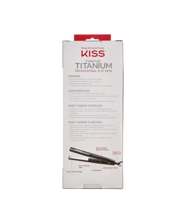 KISS Nano Titanium Flat Iron - Professional Hair Straightener with Non-Stick Plates Variable Temp Control & Ergonomic Design for International Shipping - Buy Online on GoSupps.com