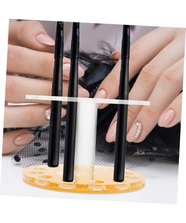 Healeved 1pc Penholder Nail Brush Holder Pen Rest Stand Manicure Pen Storage Stand Manicure Brush Holder Pen Holder for Salon Leopard Hair Nets Manicure Pen Rest Acrylic Crystal Pen Round - Buy Online on GoSupps.com