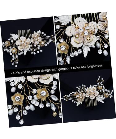 FRCOLOR 1pc Comb Bridesmaid Hair Accessories Hair Accessory for Women Exquisite Hair Accessory Rhinestone Bridal Hair Accessory Tiara Leaf Hair Clips Goody Hair Clips for Women Wedding - Buy Online on GoSupps.com