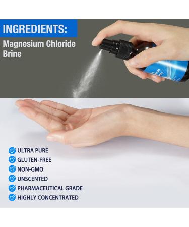 Pure Magnesium Spray for Feet Magnesium Oil Organic Natural Glass Bottle Easy to Absorb and Use 60Ml. - Buy Online on GoSupps.com