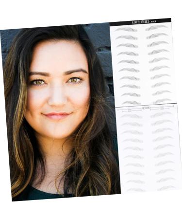 Balacoo 2 Pairs Stickers Waterproof Imitation Eyebrow Transfer Stickers Bionic 6d Eyebrow Stickers - Buy Online on GoSupps.com