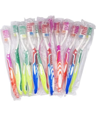 FactorDuty 100 Pack Toothbrush with Cover Travel Toothbrush with Cover Wholesale Bulk Toothbrushes One Size
