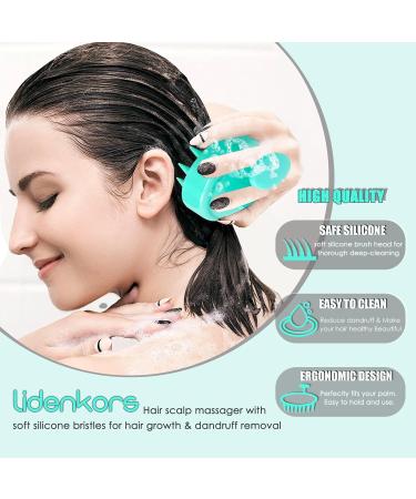 Scalp Massager Scalp Massager Hair Growth Scalp Scrubber Shampoo Brush for Remove Dandruff Hair Scrubber Silicone Scalp Brush Scalp Exfoliator (Black+Green) - Buy Online on GoSupps.com