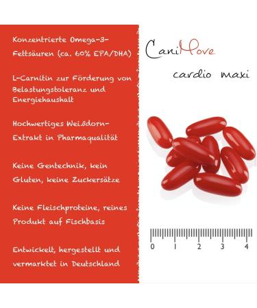 Canimove Cardio Maxi - Heart Health Supplement 300 Capsules with EPA/DHA & Crataegus for Blood Pressure & Circulation - Buy Online on GoSupps.com
