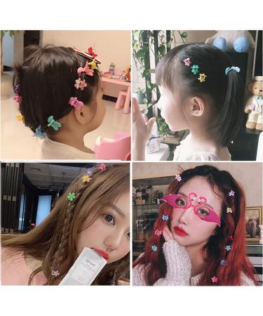 Yueser 150 Mini Hair Clips Set - Colorful Flower Heart & Star Shaped Rainbow Pearl Clips for Girls Toddlers & Women | Perfect for Every Occasion - Buy Online on GoSupps.com