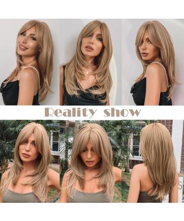 Long Straight Blonde Wig for Women | Natural-Looking Layered Hairstyle | Heat-Resistant Synthetic Hair Replacement - Model 259-2 - Buy Online on GoSupps.com