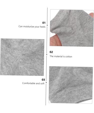Healeved 2 Pairs Gel Heel Socks Moisturizing Feet Sock Sleep Spa Socks Heel Repair Socks Cracked Heel Socks Sunglasses Strap Moisturizing Heel Socks Non-Slip Cotton Men and Women Foot Socks 16.5x10x0.8cm - Buy Online on GoSupps.com