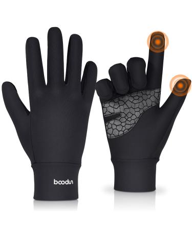 Aohan running gloves men women sports gloves unisex windproof winter cycling gloves touchscreen anti-slip gloves for women and men ride ride cycling climbing hiking skiing black l-xl - Buy Online on GoSupps.com