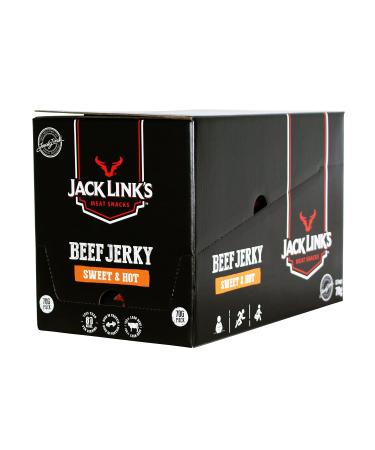 Jack Link's Beef Jerky Sweet & Hot - 12 Pack | High Protein Snack - Juicy & Spicy | Ideal for On-the-Go - International Shipping Available - Buy Online on GoSupps.com