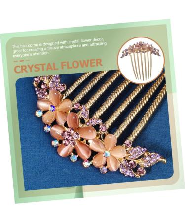 MERRYHAPY Opal Comb Tooth Comb Side Hair Combs Hair Comb for Women Hair Comb Clip Hair Topper Hair Clip for Wedding Combs for Women French Hair Comb Bridal Hair Clip Hair Pin Purple Alloy - Buy Online on GoSupps.com