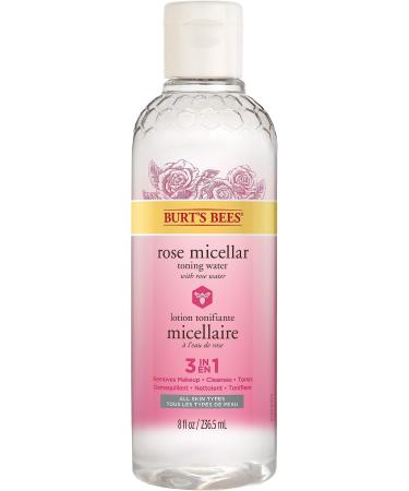 Burt's Bees Micellar Facial Cleansing Water with Rose Water 8 Oz (Package May Vary)