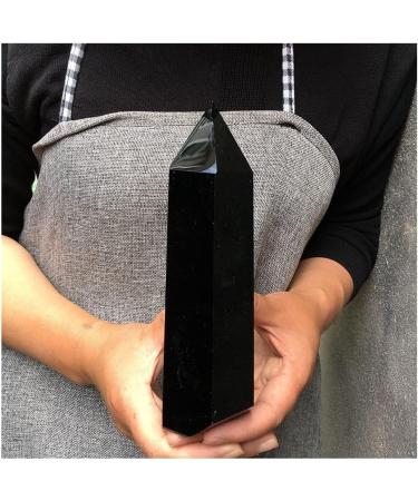 Jukuckv Natural Black Obsidian Obelisk Crystal Wand 400g - Healing Point Tower for Home Decoration - Buy Online on GoSupps.com