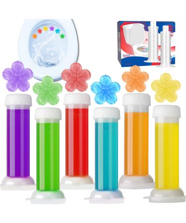 Toilet Gel Stamp 6Pcs/72 Count Flower Fragrance Bathroom Deodorizer Bowl Cleaner Toilet Refills