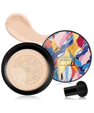 Indicativet 2024 New Mushroom Head Air Cushion CC Cream Air Cushion CC Cream Mushroom Head Long-Lasting Waterproof Oil Control Moisturizing Concealer Foundation Beauty Face Make Up(Natural)