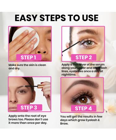 Advanced Eyelash & Brow Growth Serum - 6 month Supply for Length, Volume & Thickness | Biotin, Peptides, Keratin | Promotes Lush, Healthy & Thick Lashes - Buy Online on GoSupps.com