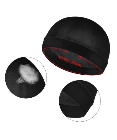 Sibba 3Pcs Elastic Band Silkly Wave Caps for Men - Wide Strap Durag Caps- Blue/Grey/Black - Buy Online on GoSupps.com