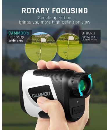 Camoo Golf Rangefinder with Slope | 1100Y Range Finder with 6X Magnification | USB Charging | Clear & Accurate Measurement | Vibration Alert | for Golfing & Hunting | M1000 White - Buy Online on GoSupps.com