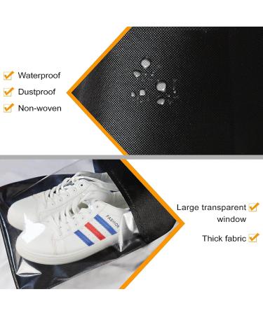 6PCS Travel Shoe Bags - Drawstring Non-Woven Storage - Dustproof & Waterproof - White & Black - Portable Organizers for Men and Women - Buy Online on GoSupps.com